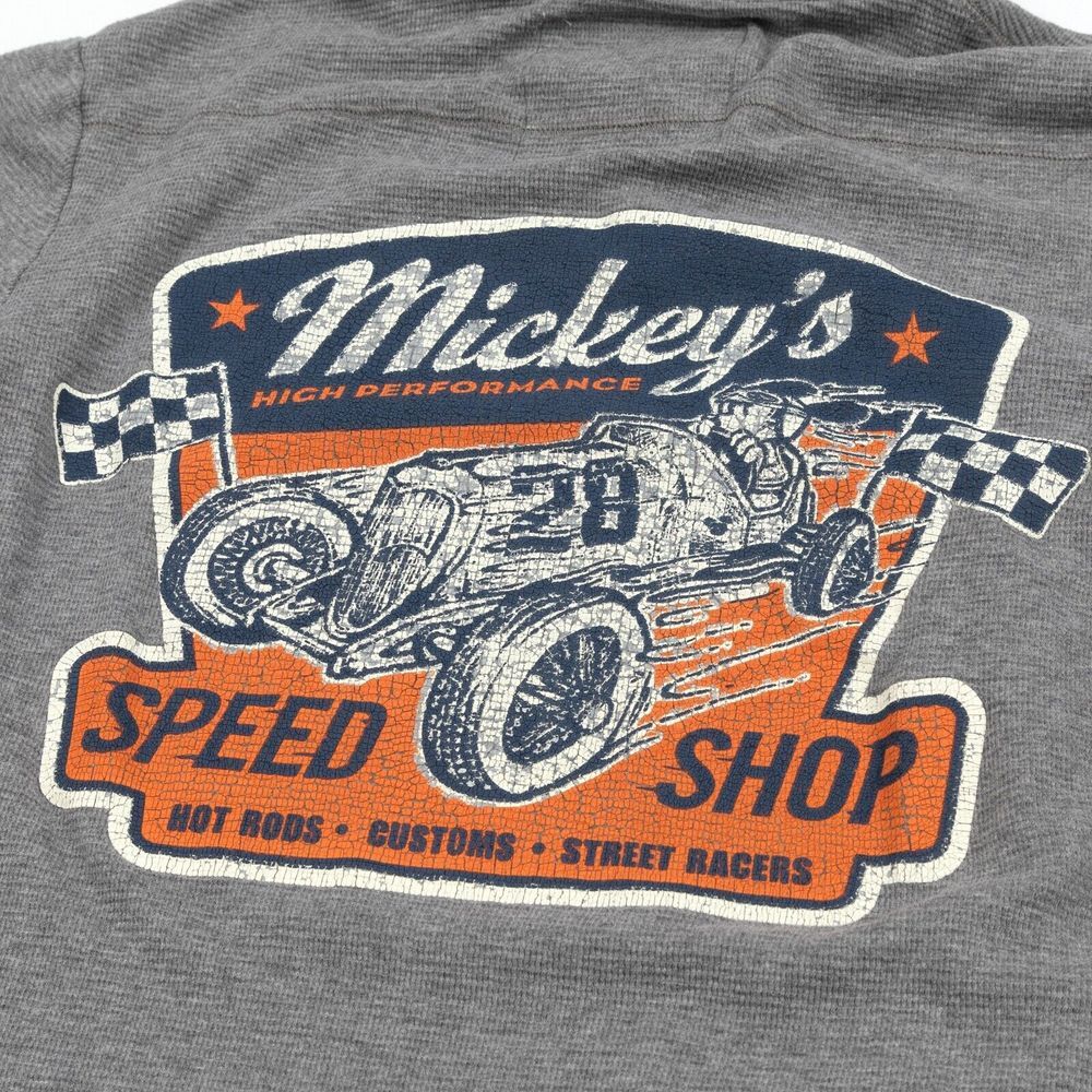 Disney Parks Mickey Mouse Sweatshirt Hoodie Mens Medium Long Sleeve Graphic Gray